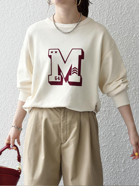 藤原さんの「SHIPS｜【SHIPS any別注】THE KNiTS:〈洗濯機可能〉ロゴ プリント スウェット 26AW 2」を使ったコーディネート