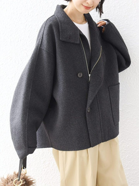 藤田さんの「SHIPS｜【WEB限定】スタンドカラー リバーコート」を使ったコーディネート