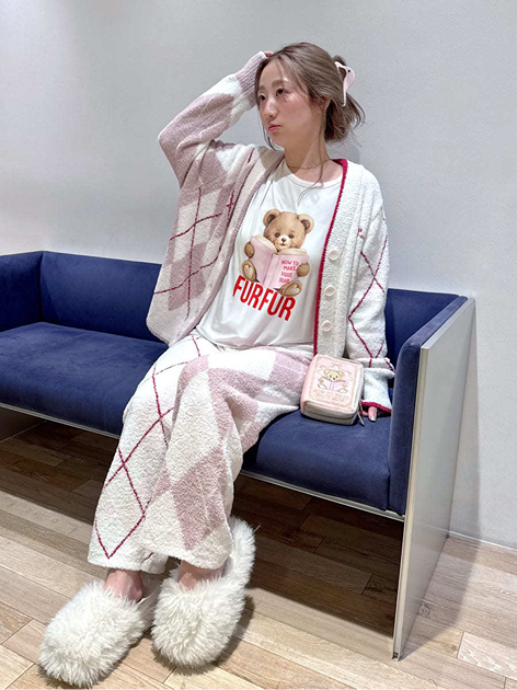 FURFUR STAFFさんの「FURFUR｜【FURFUR&times;gelato pique】ベビモコアーガイルミックスカーディガン」を使ったコーディネート
